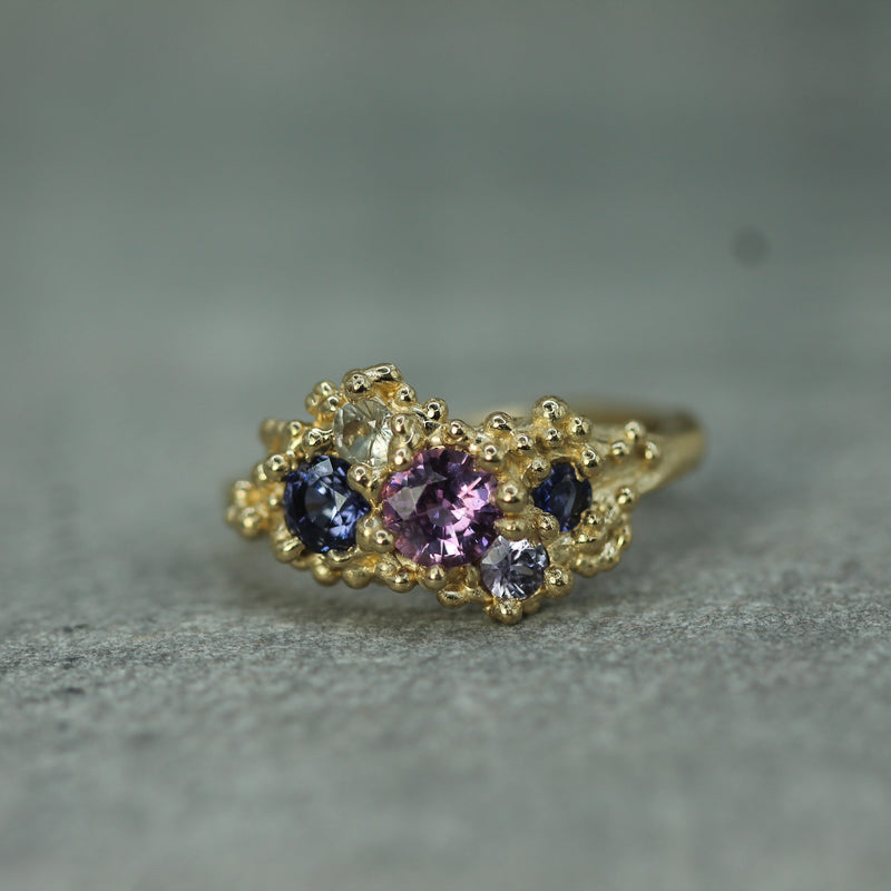 Shades of Purple Sapphire Ring