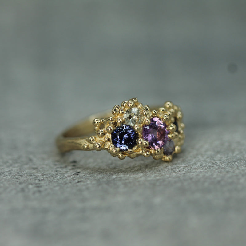 Shades of Purple Sapphire Ring