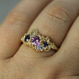 Shades of Purple Sapphire Ring