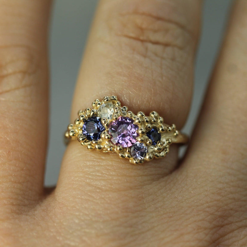 Shades of Purple Sapphire Ring