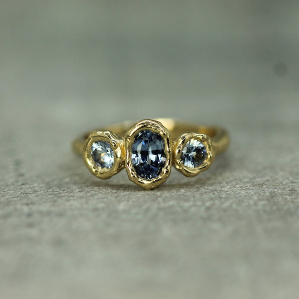 Ocean Trio Sapphire Ring