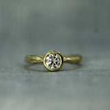 diamond calm waters ring in 18k yellow gold 
