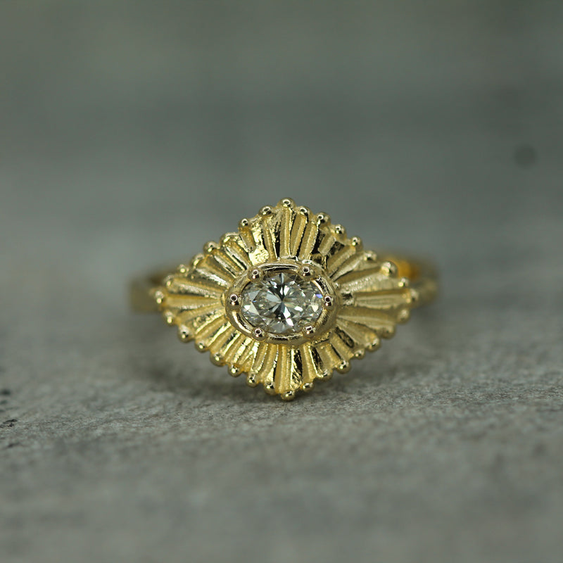 14k yellow gold diamond ring 