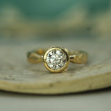 14k yellow gold diamond engagement ring 