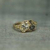 14k yellow gold engagement ring with diamonds 