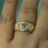 10k yellow gold moon goddess ring 