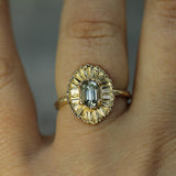 sapphire yellow gold ring on hand 