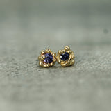 purple sapphire studs 