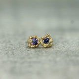 10k yellow gold mermaid treasure studs 