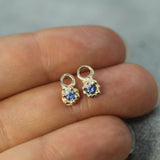 blue sapphire sleeper charms on hand 