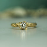 lab-grown diamond 14k yellow gold ring 
