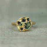 14k yellow gold sapphire ring 