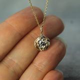 10k yellow gold diamond pendant 