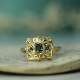 10k yellow gold sapphire ring 