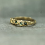 mermaid treasure teal sapphire band 