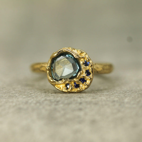 Celine Sapphire Rose Ring