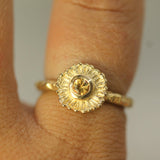 Summer Sun Padparadscha Sapphire Ring