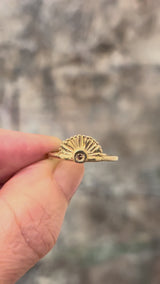 Little Sunrise Champagne Diamond Ring