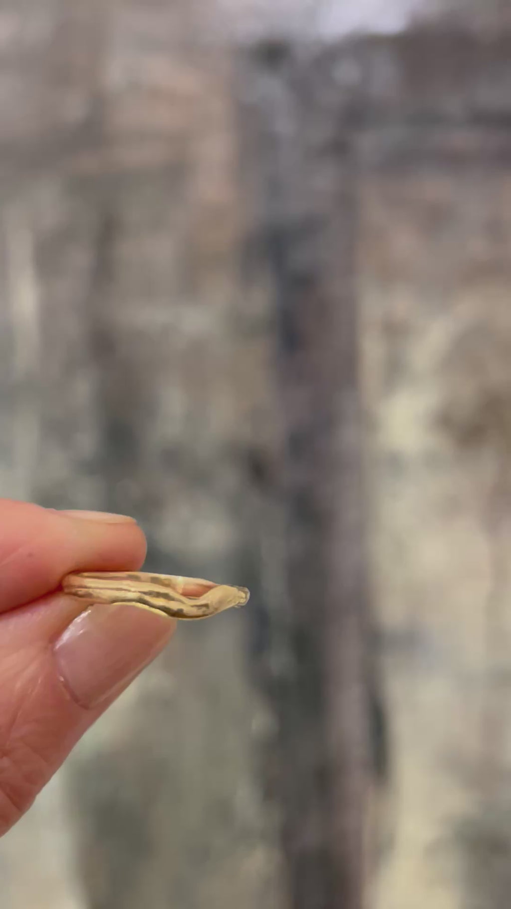 video showing the flowing tides band with a subtle wave in 14k yellow gold 