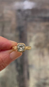 Calm Water Cushion Cut Diamond Ring