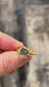 Celine Raw Sapphire & Diamond Ring