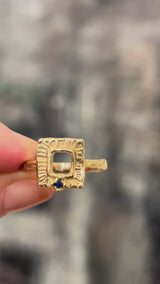 Holding Glimmers Sapphire Ring