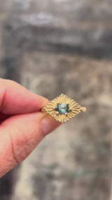 Celestial Teal Sapphire Ring