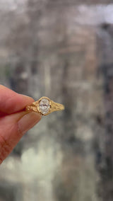 Ancient Coastline Diamond Signet Ring