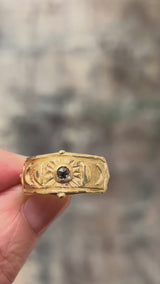 Moon Goddess Salt & Pepper Diamond Ring