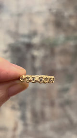 Barnacle Band with Sage Green Sapphires