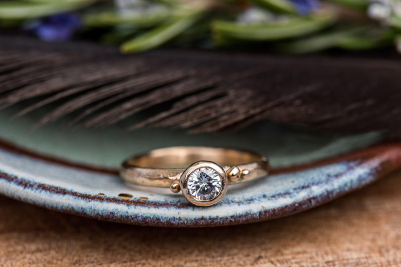 Diamond Coastal Droplet Engagement Ring