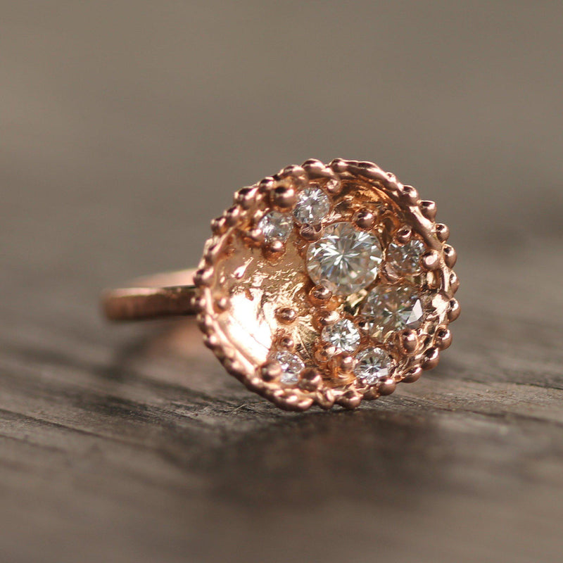 14k Rose Gold with Diamonds