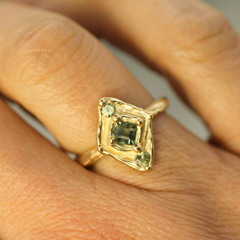 Ancient Ocean Sapphire Ring
