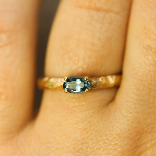 Chloe Ocean Blue Sapphire Ring