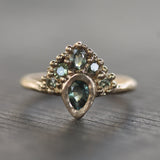 14k Yellow Gold & Green Sapphires