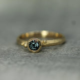 Coastal Droplet Sapphire Ring