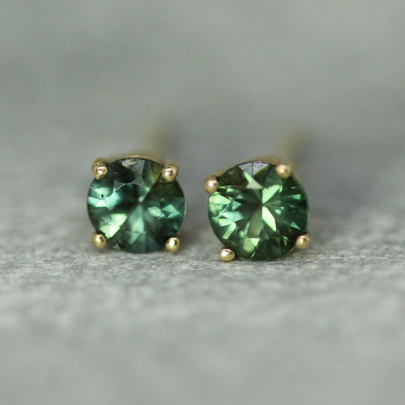Teal Sapphire Chloe Studs
