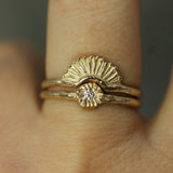 stacking ring in solid yellow gold 