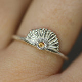 Little Sunrise Orange Sapphire Ring