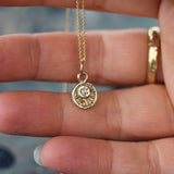 Little Moon Pendant with Sapphire or Diamond