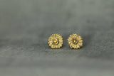Sunshine Orange Sapphire Studs