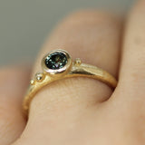 Coastal Droplet Sapphire Ring