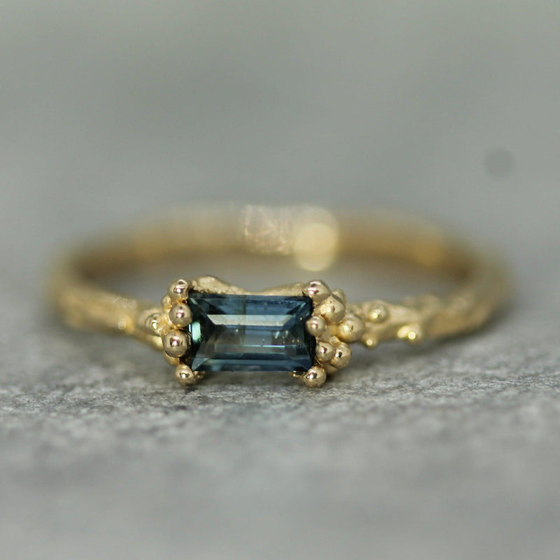 Mermaid Treasure Blue Sapphire Ring