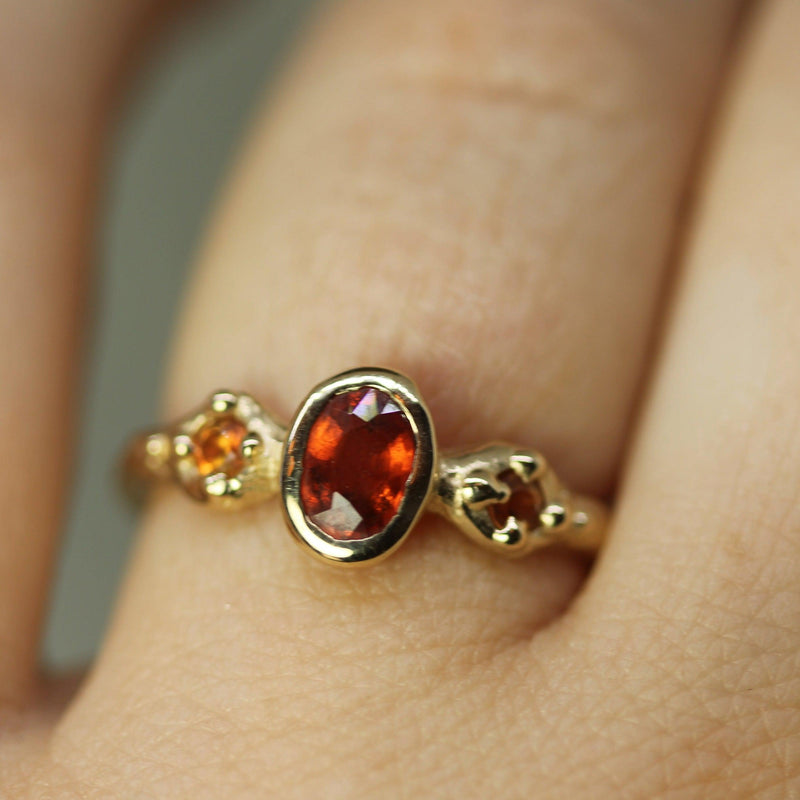 Eliane Orange Sapphire Ring