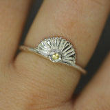 Little Sunrise Yellow Sapphire Ring