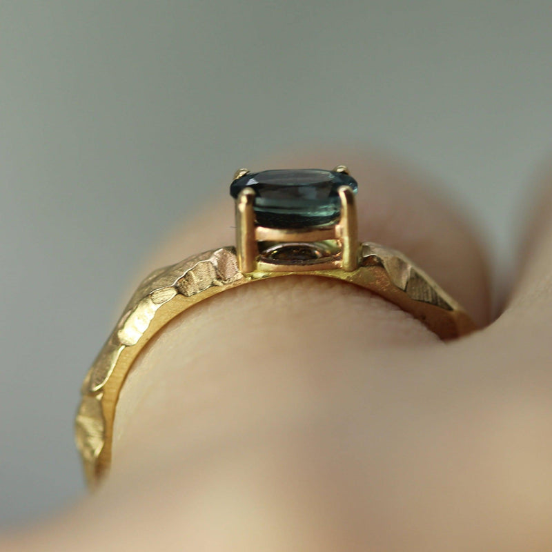 Chloe Ocean Blue Sapphire Ring